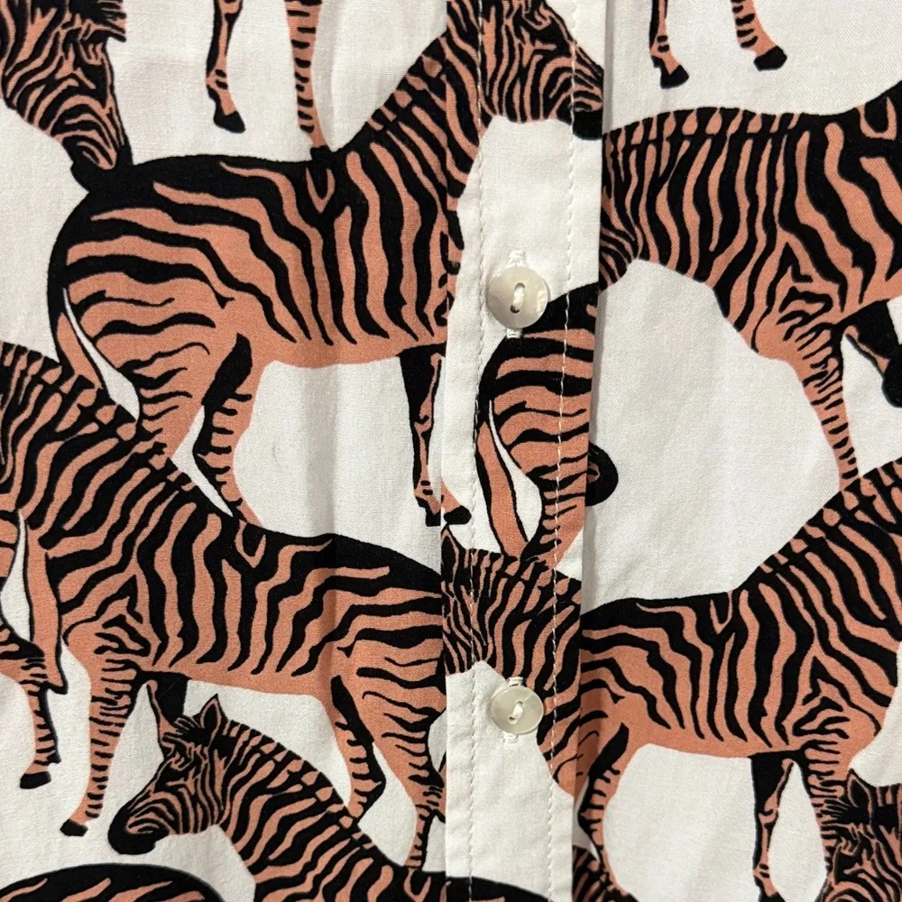 *Last Chance* Jane and Delancey Zebra Print Button Down Shirt - Picture 5 of 15